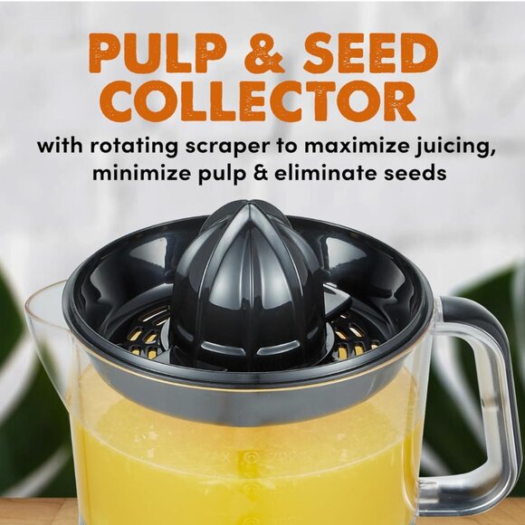 Electric Citrus Juicer – 24oz, BPA-Free, Stainless Steel/Black - Picture 3 of 8